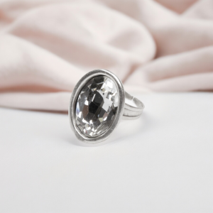 Hand Made Brass Ring plated in 925 Silver - SKU# 4474-