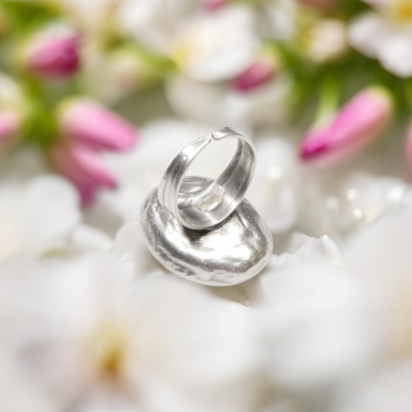 Hand Made Brass Ring plated in 925 Silver - SKU# 4474- - Image 4