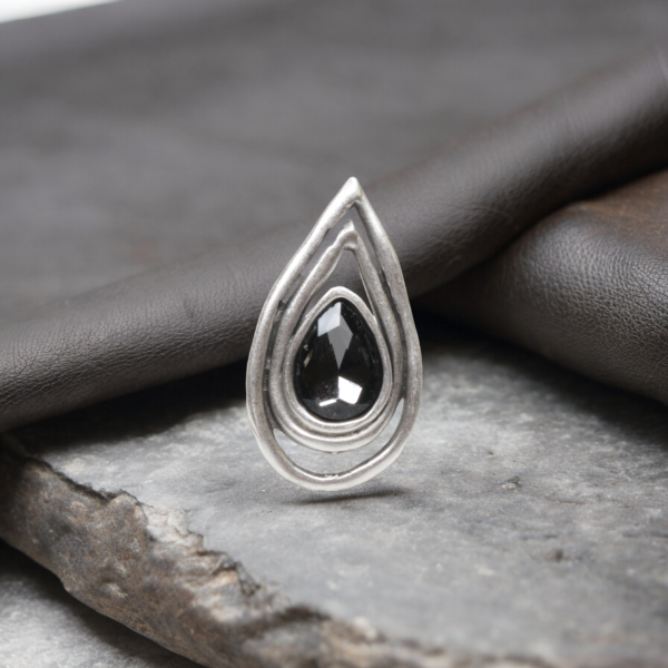 Hand Made Brass Ring plated in 925 Silver - SKU# 4479-17G