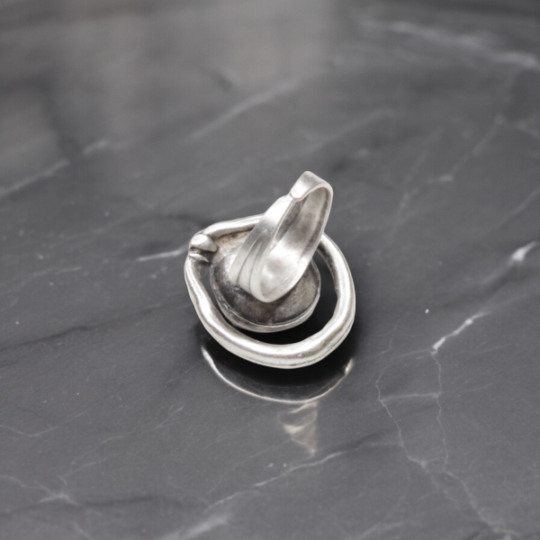 Hand Made Brass Ring plated in 925 Silver - SKU# 4488- - Image 4