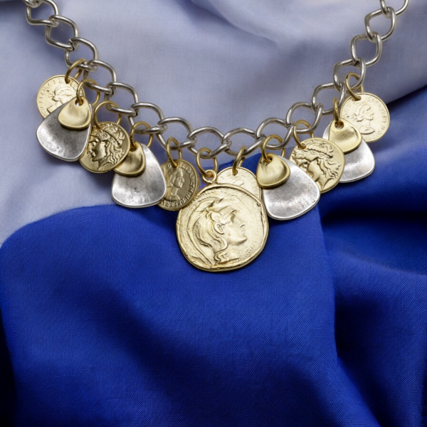 Hand Made Pewter Necklace Plated in 925 Silver - SKU# GN-104