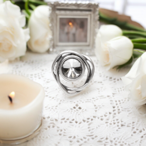 Hand Made Brass Ring plated in 925 Silver - SKU# 4496-