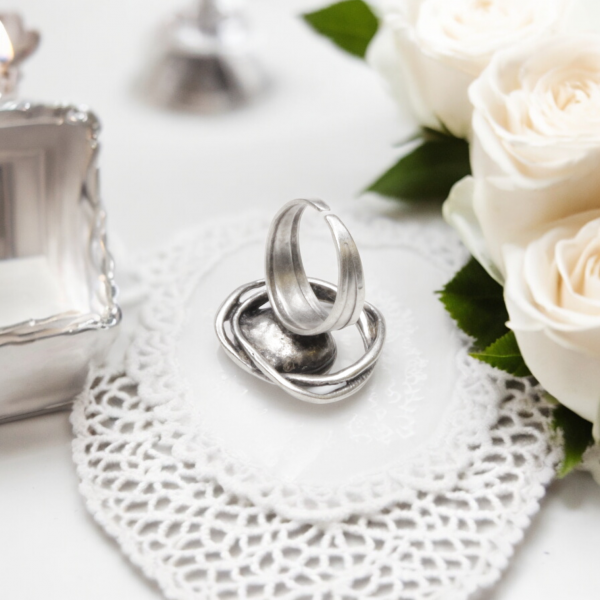 Hand Made Brass Ring plated in 925 Silver - SKU# 4496- - Image 4