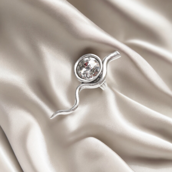 Hand Made Brass Ring plated in 925 Silver - SKU# 4500- - Image 3