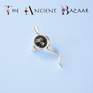 Hand Made Brass Ring plated in 925 Silver - SKU# 4500-17G