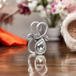 Hand Made Brass Ring plated in 925 Silver - SKU# 4501-